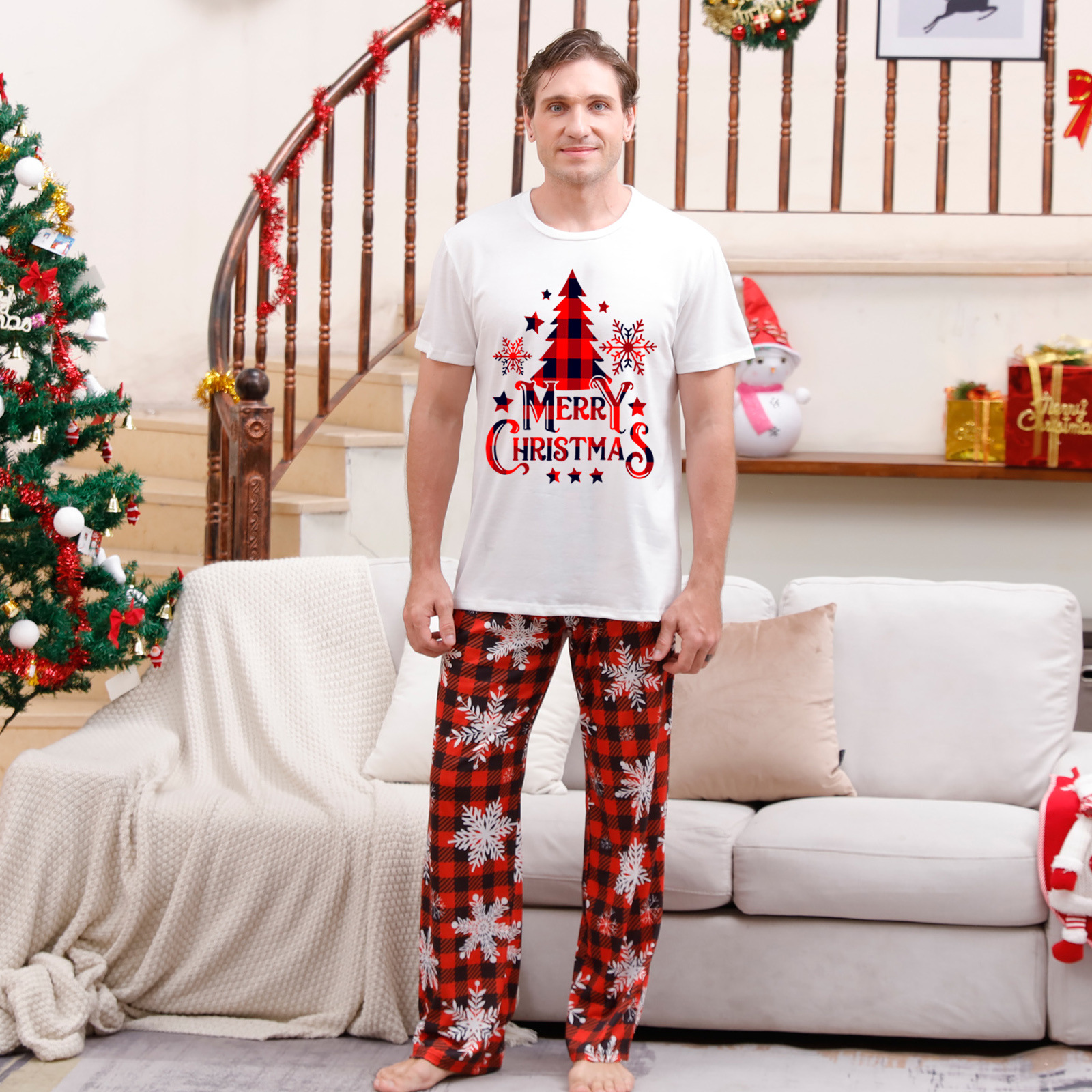 Christmas Parent-child Pajamas Suit Printed Homewear — foto 14