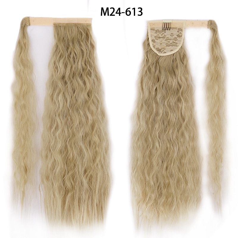 Ponytail Wig Water Wave Velcro Banding Chemical Fiber High Temperature Silk — foto 12