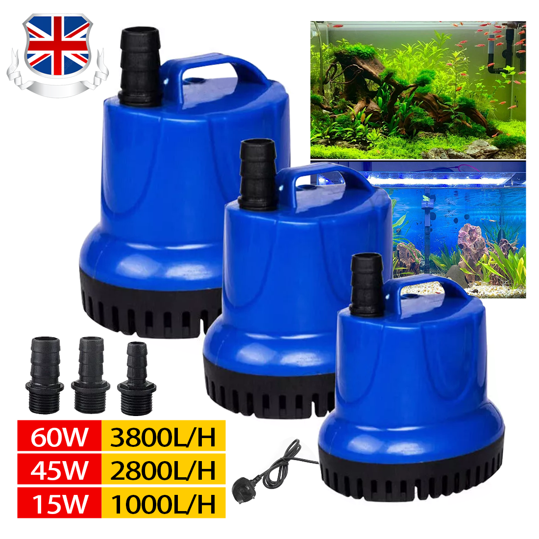 Submersible Water  240V Pool Pond Aquarium Fish Tank Water Feature Fountain
