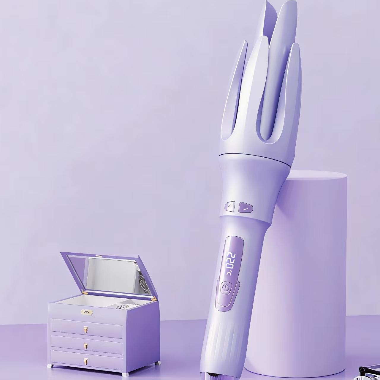 32mm Ceramic Glaze Auto Curler , 110V-240V Dual Voltage , 4 Temperature Settings & Auto Shut-Off , Safe Styling For Smooth Curls , Daily Hair Styling Tool