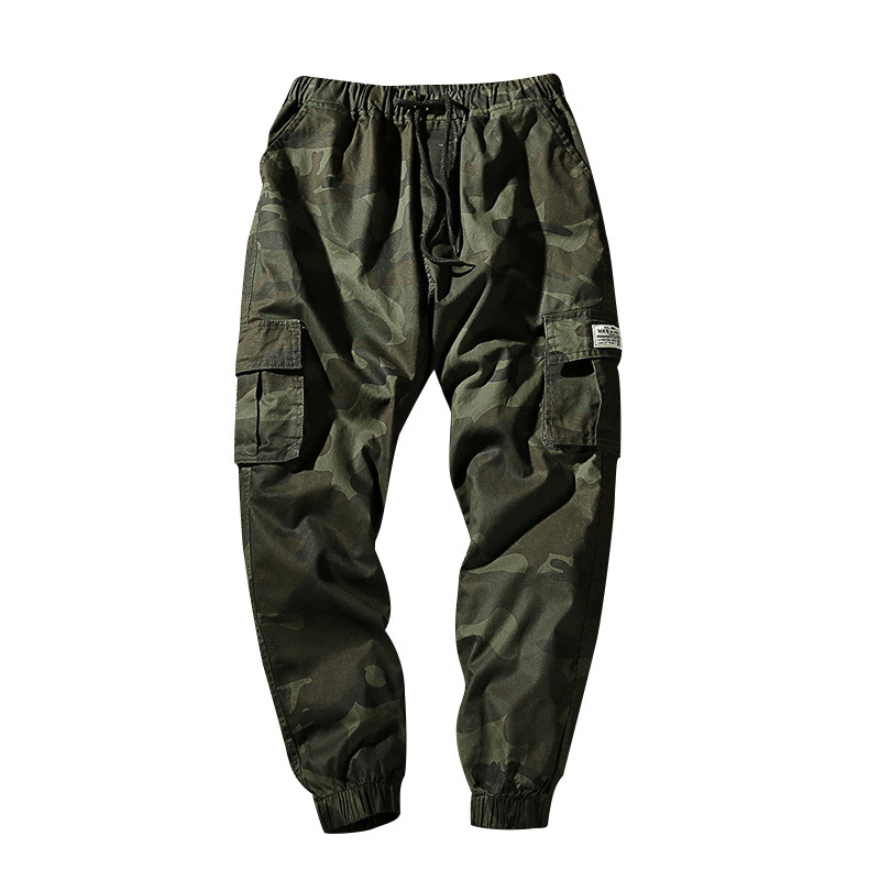 Sports Men's Small Feet Camouflage Cropped Trousers