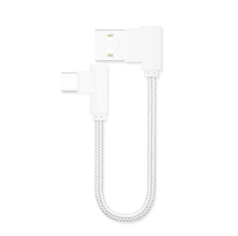 Double Elbow Braided Data Cable Micro Usb Android Mobile Phone Universal V8 Right Angle 90 Degree Charging Short Cable 20cm