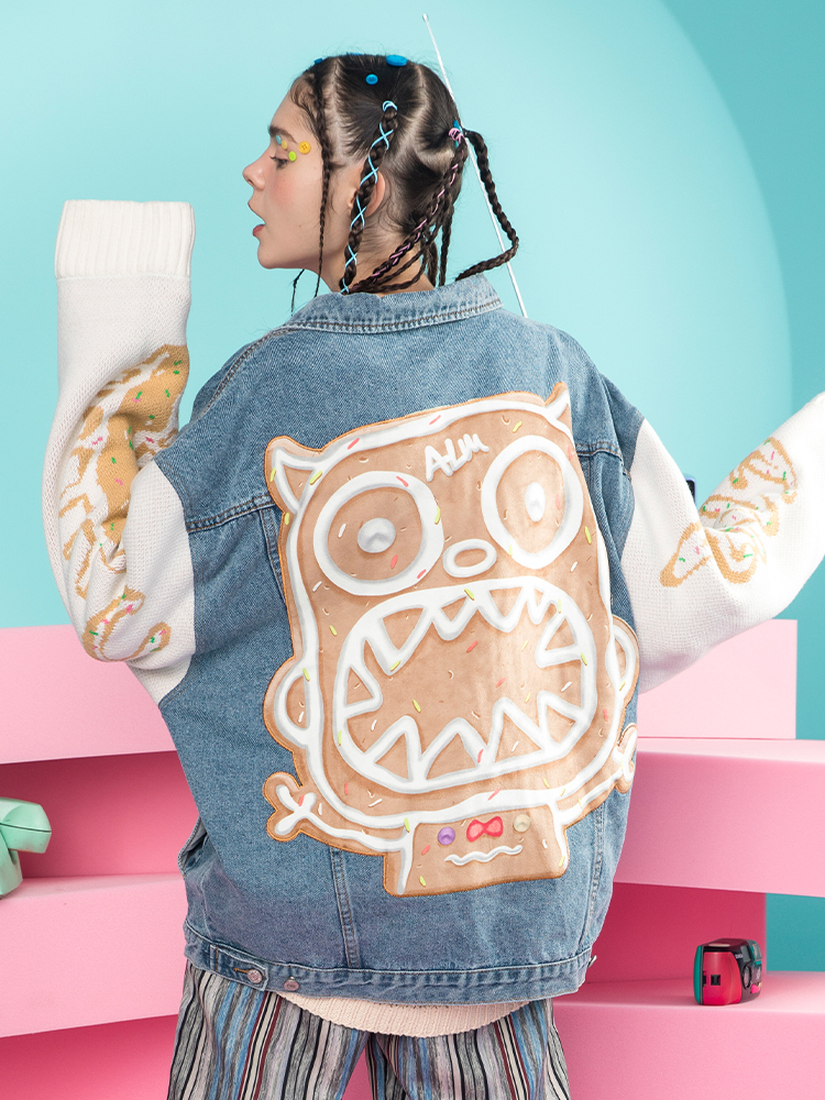 Denim Loose Casual Stitching Jacket Couple Jacket