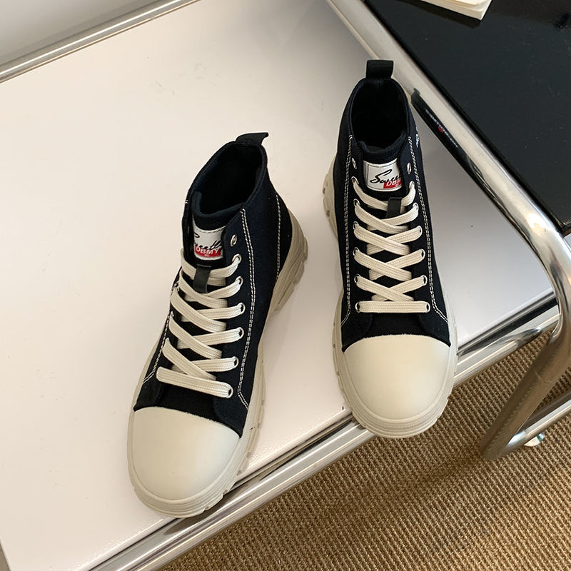 Canvas Martin Boots Women's Early Autumn New Thick Bottom