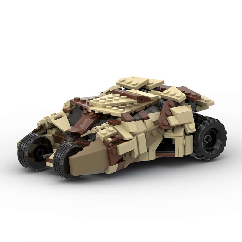 Assembled Model MOC Building Block Set Tumbler Batmobile