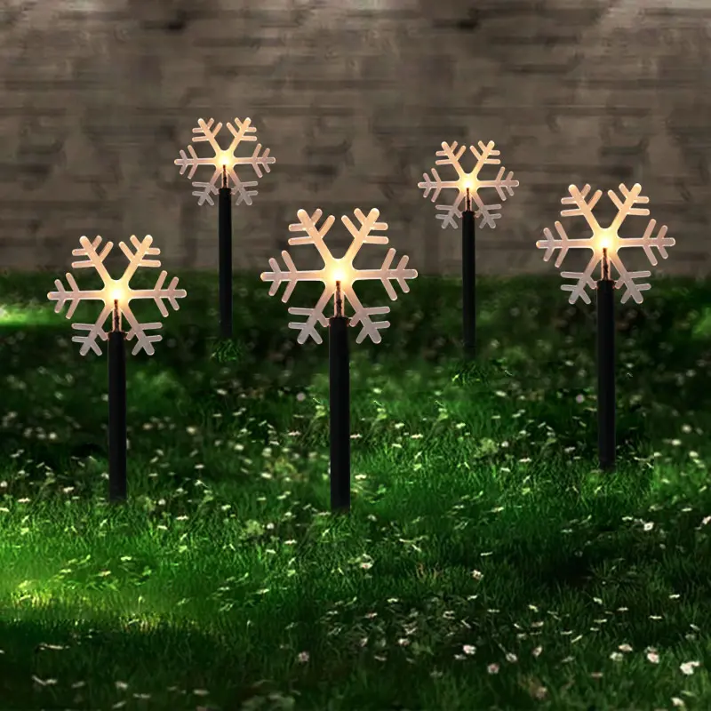 Christmas Snowflake Garden Lights Outdoor Waterproof Decor Ground Lawn