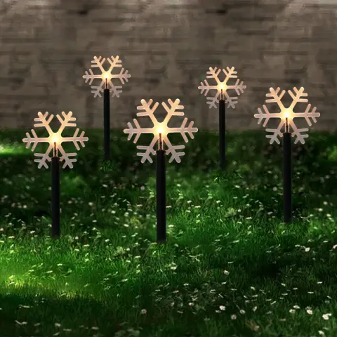Christmas Snowflake Garden Lights Outdoor Waterproof Decor Ground Lawn