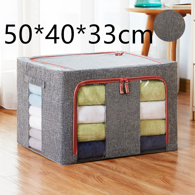 Foldable household cloth art Baina finishing box Light Grey - Shop at LoveMi