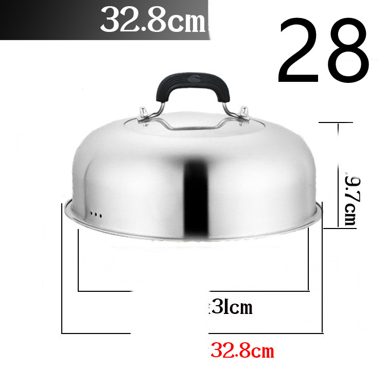 Title 9, Stainless Steel Heightened Round Household Wok ...