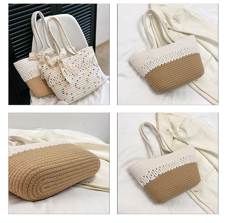 Title 5, Large Capacity Woven Fashion Gentle Elegant Han...