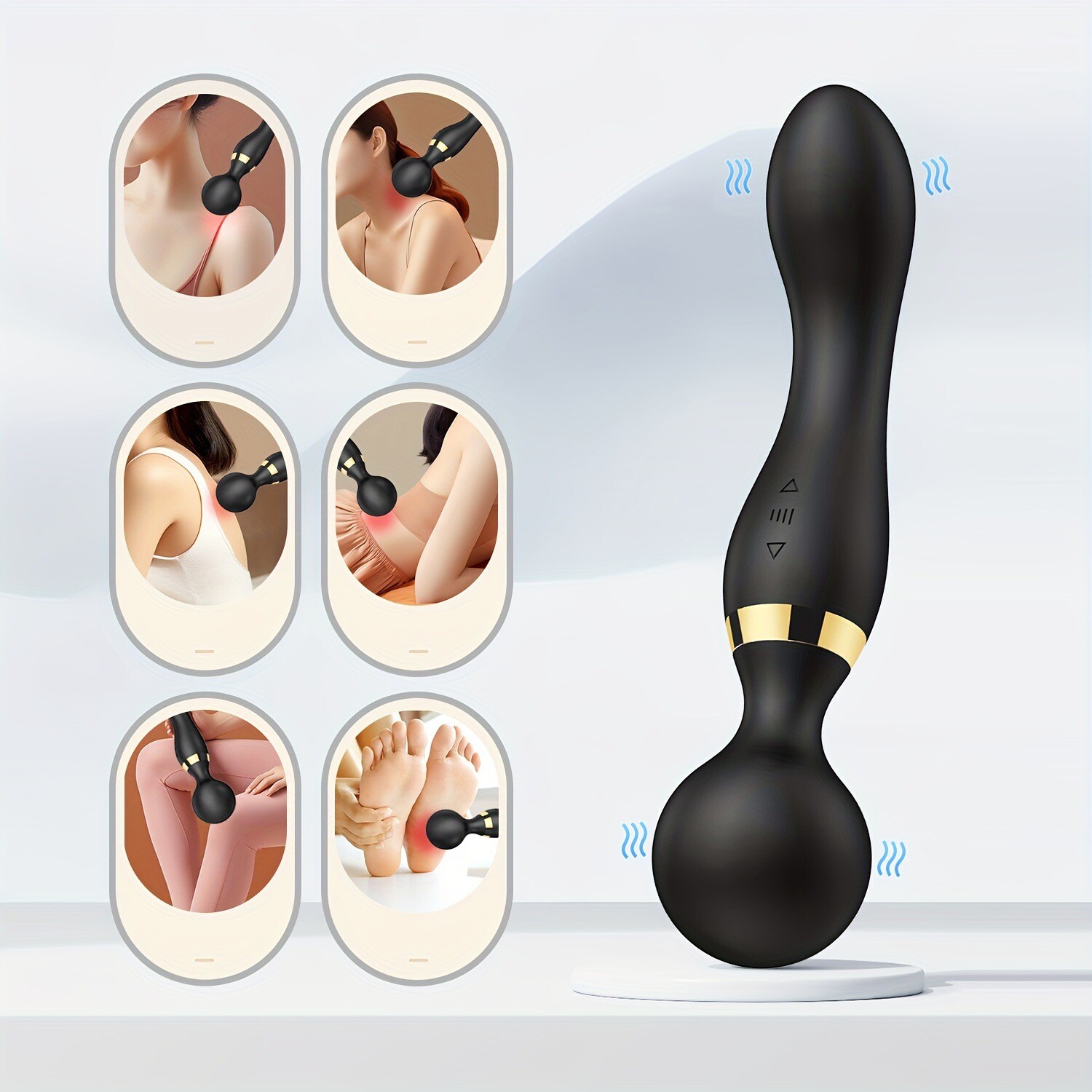 20 Speeds Silicone Double Head Big Full Body Massager Vibrator Mute Rechargeable — vista 4