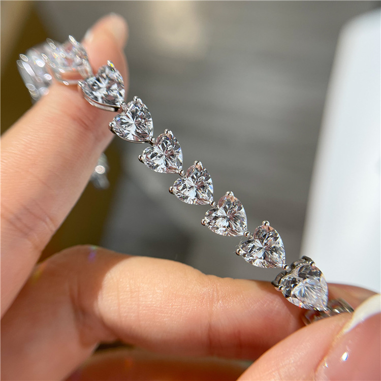 Women's Simple Full Diamond Personality Love Bracelet