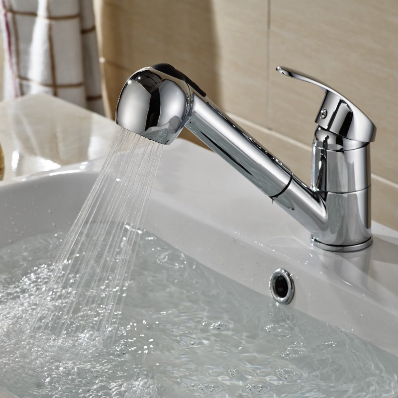 360 Kitchen Tap Sink Mixer Taps Pull Out Spout Spray Single Lever Modern Mono