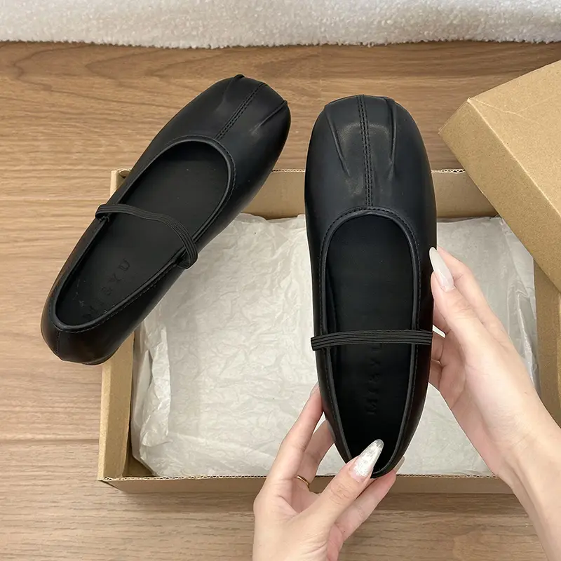 Women Flat Vintage Unique Design Low Cut Flats, French Versatile Ballet Shoes Mary Janes