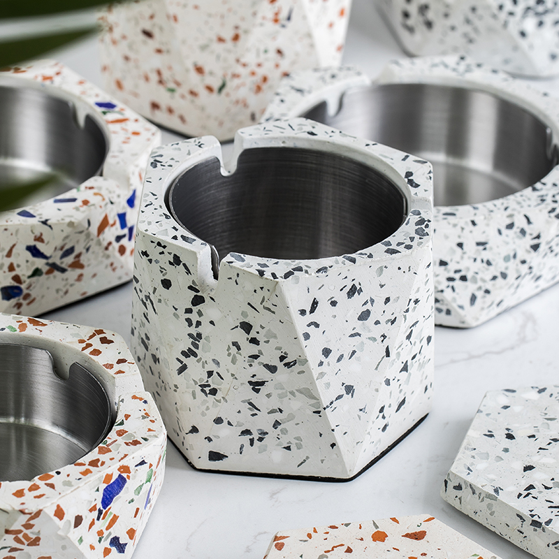 Title 2, Nordic Terrazzo Ashtray Creative Personality Tr...