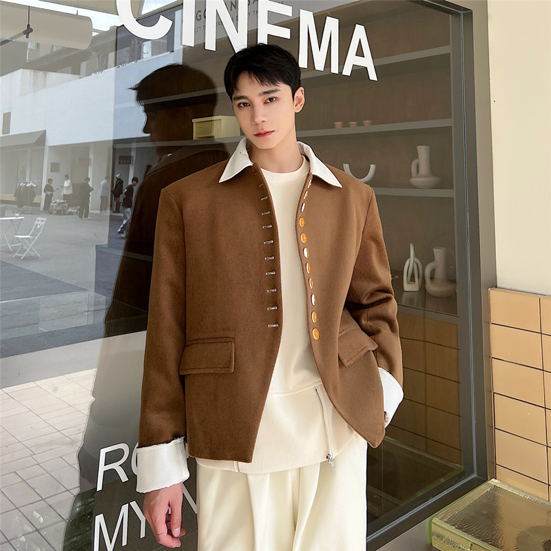 Men's Fashion Color-blocking Suit Jacket