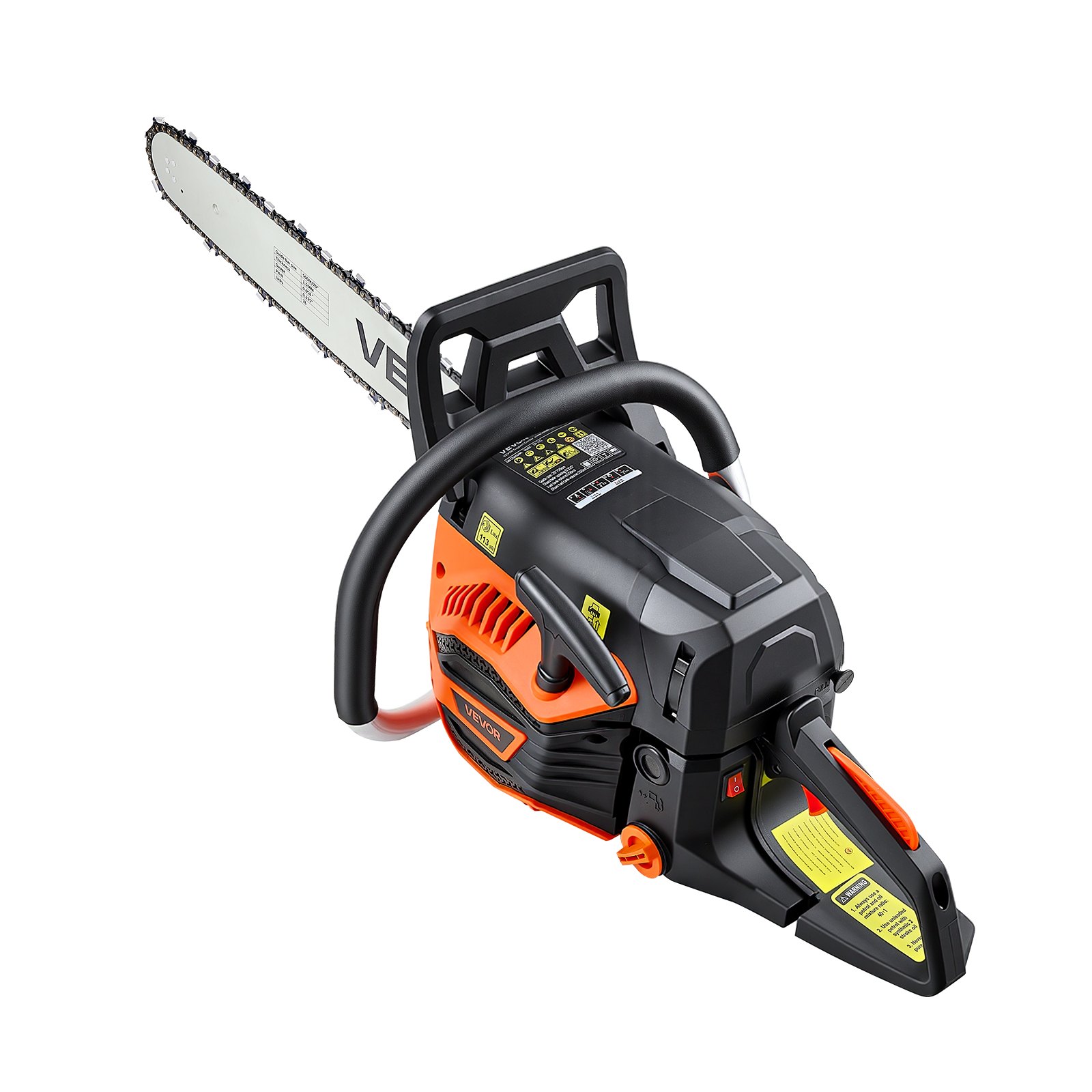 Gas Powered Chainsaw 20 Inch 58CC 3.22HP 2 Stroke Engine Gas Chainsaw, For Wood Cutting, Tree Trimming & Land Clearing, Throttle-Synced Choke, Power Chain Saw With Non-Slip Handle & Dual Tanks