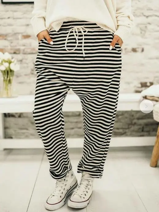 Women's Elastic Waist Drawstring Slacks Black - Shop at LoveMi