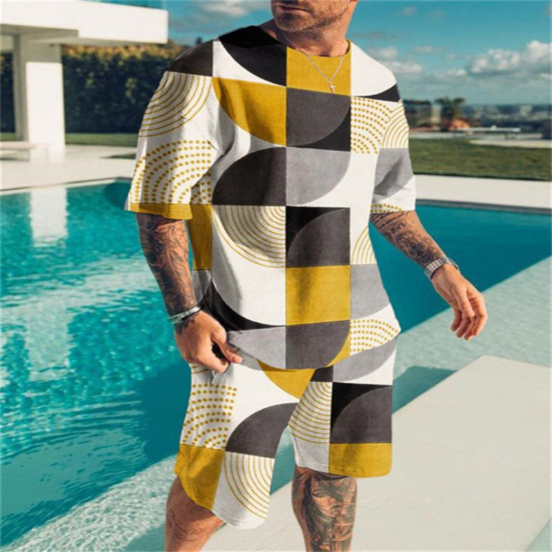 Title 6, Two-piece set of striped multicolor T-shirt and...