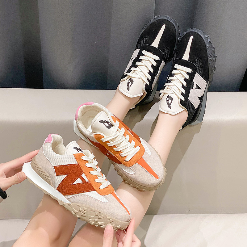 Title 7, New Low-cut Fashion Color Block Platform Shoes