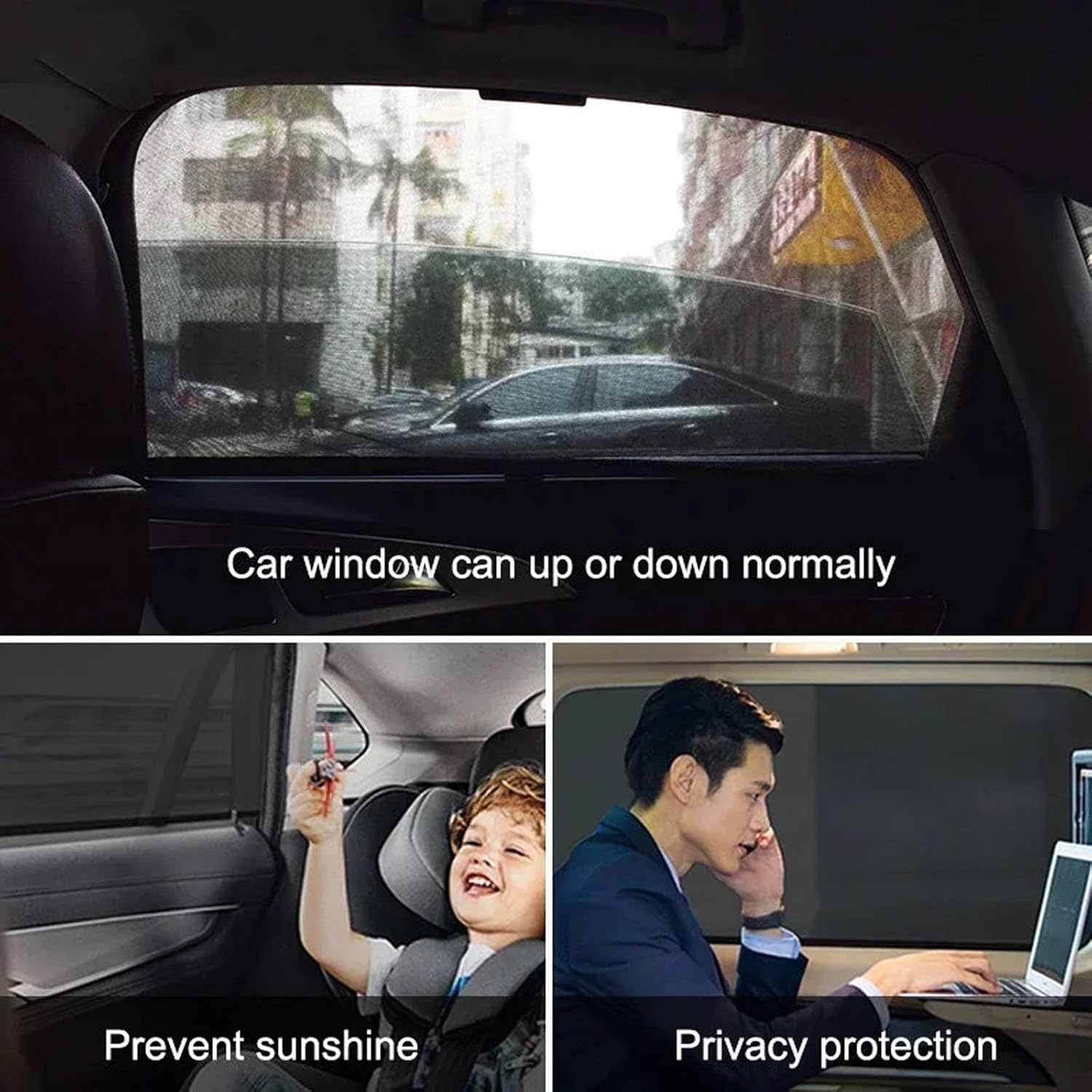 Mosquito Curtains For Cars Car Sun Shade Styling Accessories Auto UV Protect Curtain Side Window Sunshade Mesh 6