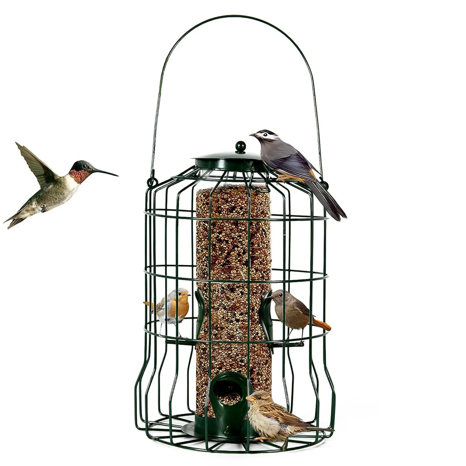 Outdoor Wild Bird Feeder Squirrel-Proof Chew-Proof Metal