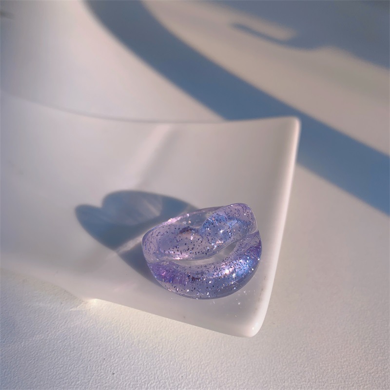 Resin Glitter Sequin Original Design Ring
