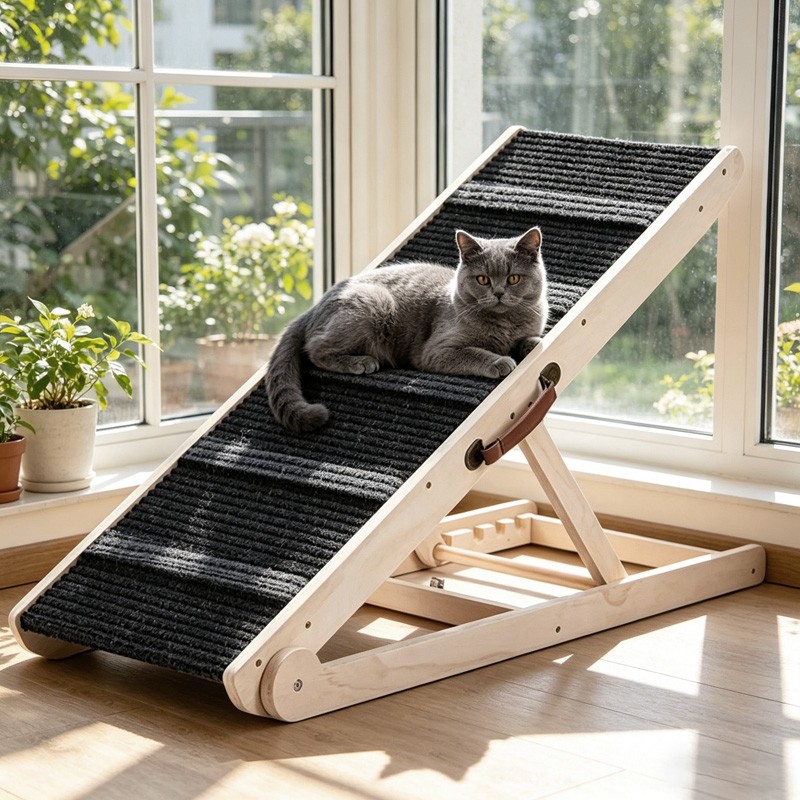 Adjustable 6 Heights Dog Pet Ramp Foldable Stairs Non-Slip For Car Bed Sofa — image 3