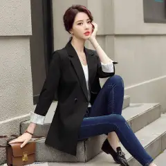 Women's Fashionable Temperament Small Suit Top - Black - View 1