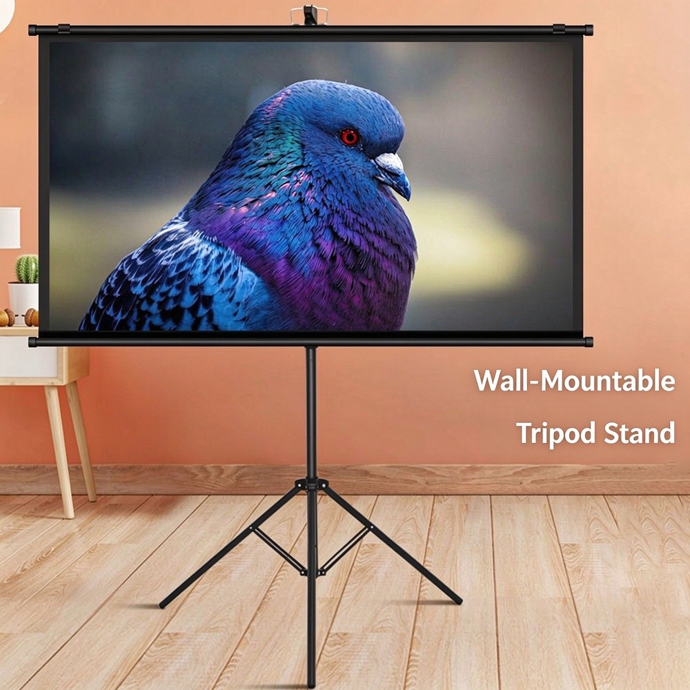 Tripod Projector Screen With Stand 1 00 Inch 4K HD 16 9 Home Cinema Portable — image 3