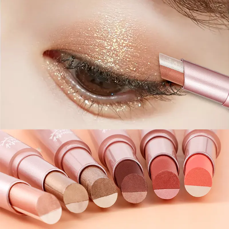 Waterproof and Sweat-proof Gradient Two-color Lazy Eyeshadow Stick