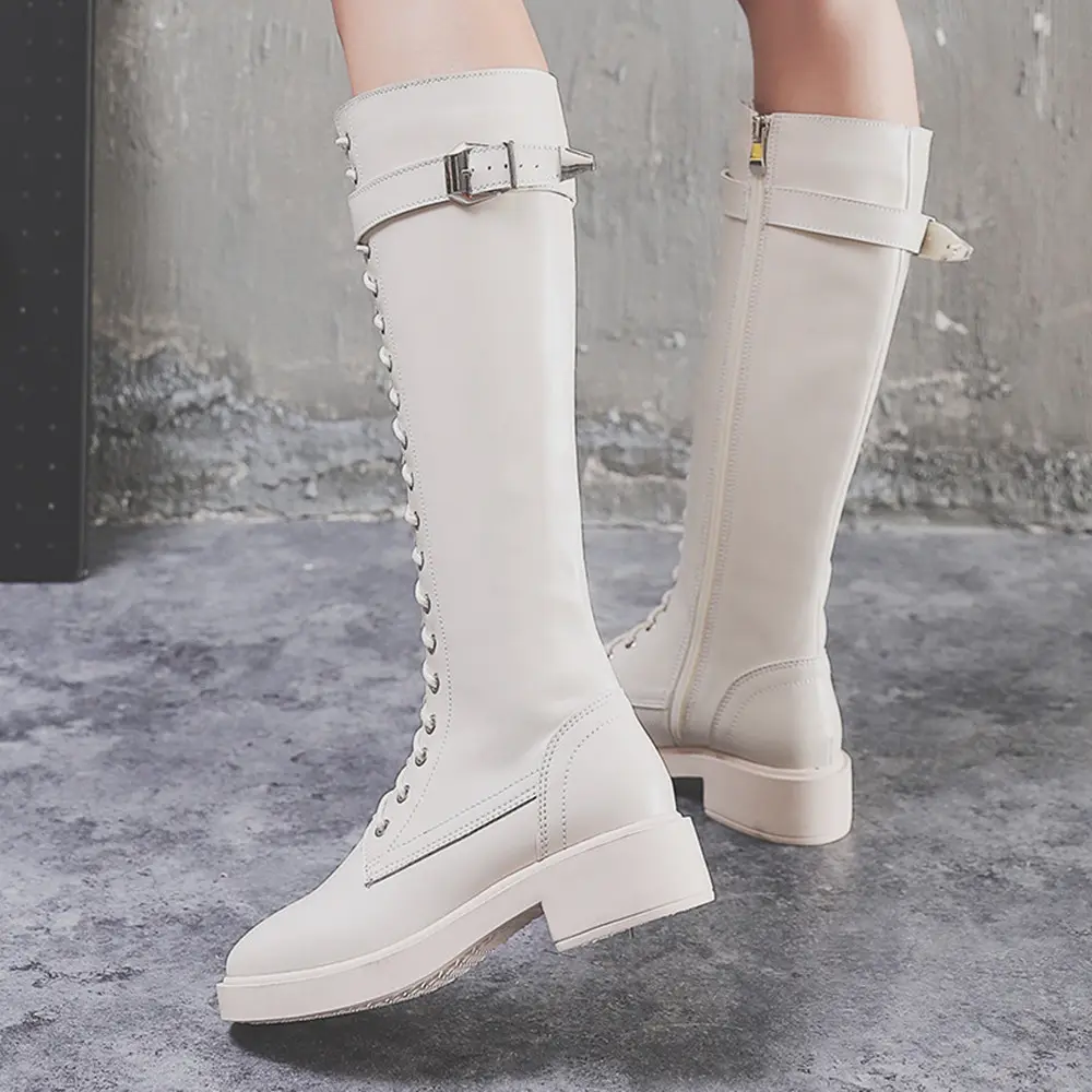 Women Long Boots High Flat Big Size