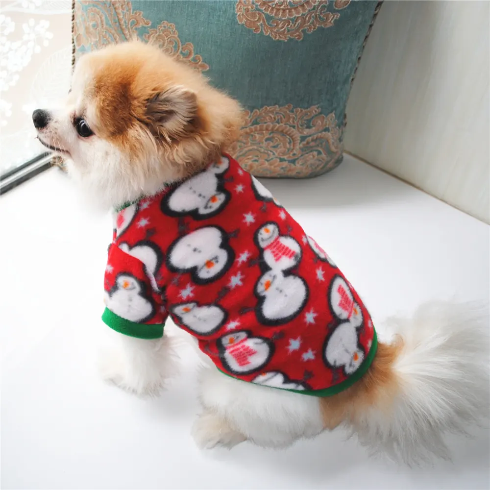 Dog Christmas Clothing Optional Classic Pattern Hat Ginger Cake