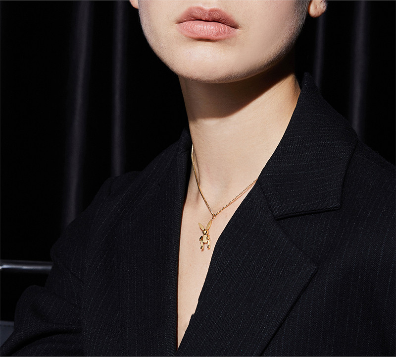 Mechanical Rabbit Necklace Female Pendant Clavicle Sweater Chain