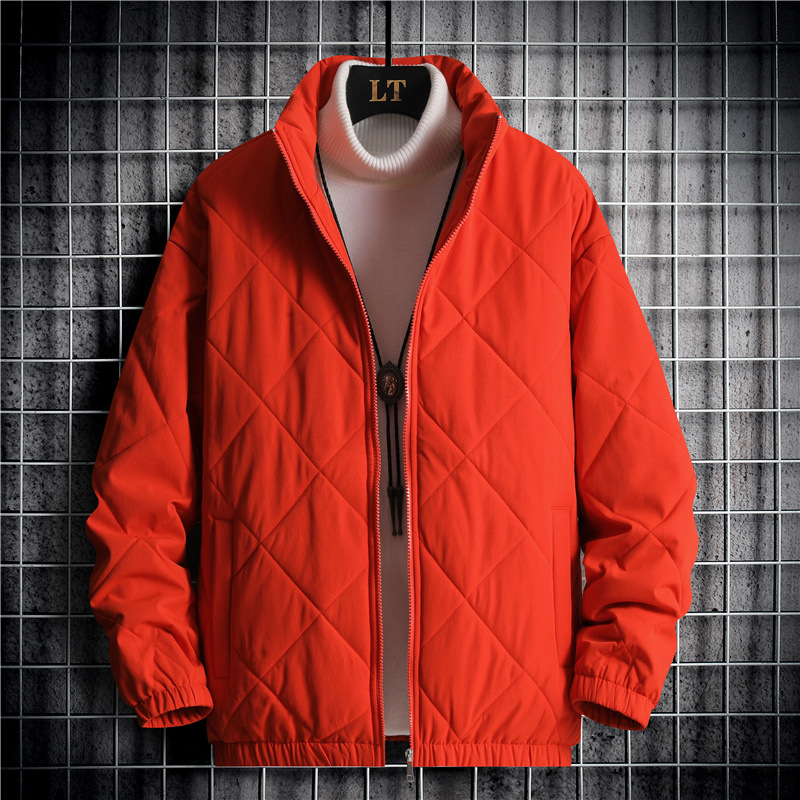 Men's Casual Cotton Coat Stand Collar Cotton Coat