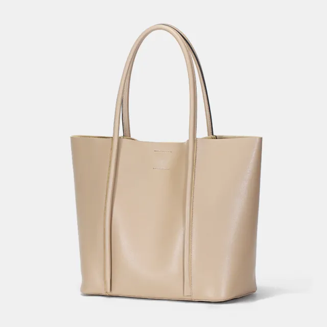 All match Large Bag Fashion Single Shoulder Briefcase Apricot - Shop at LoveMi