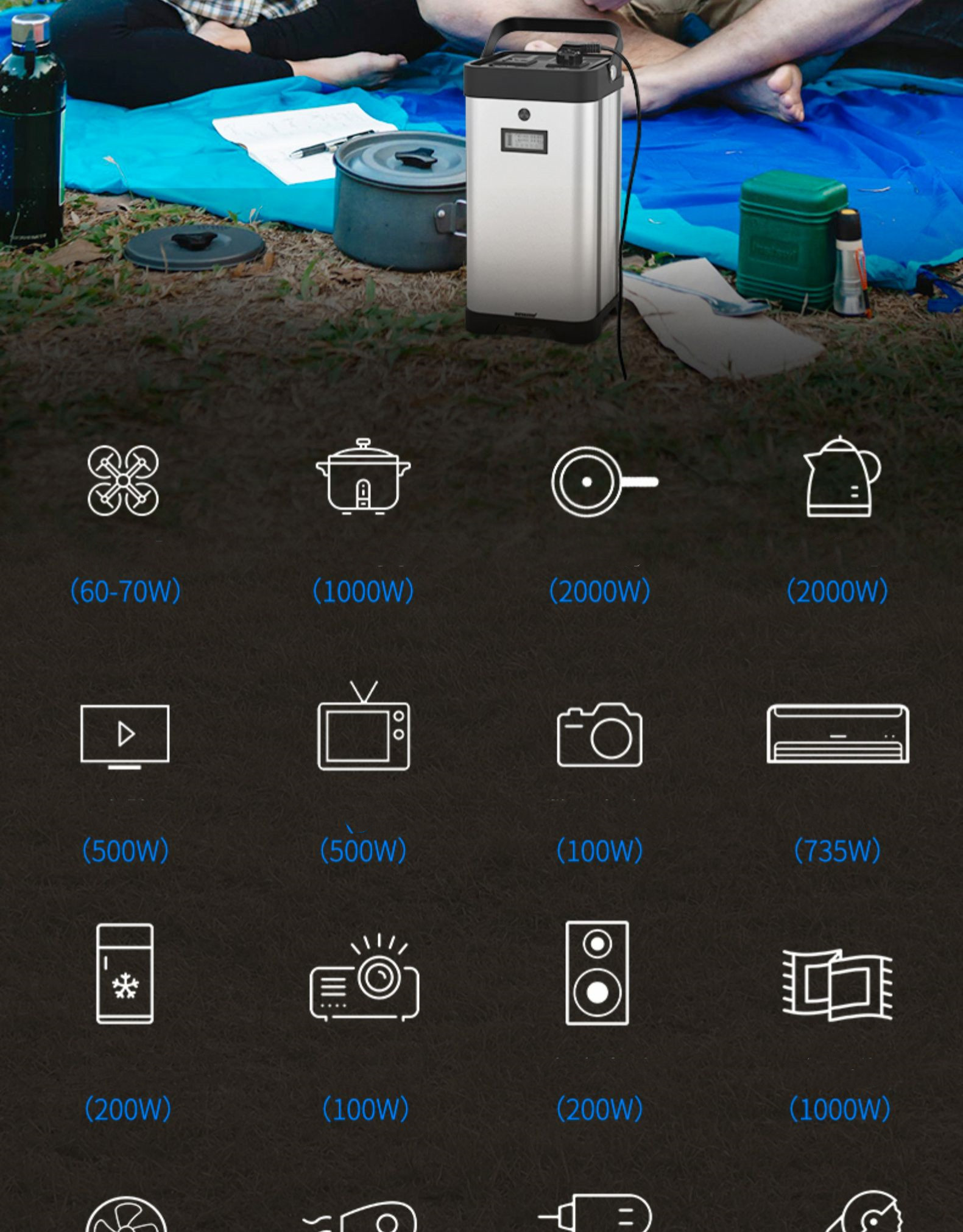 Dual-mode Portable 12V7000W Battery Power Converter — foto 7
