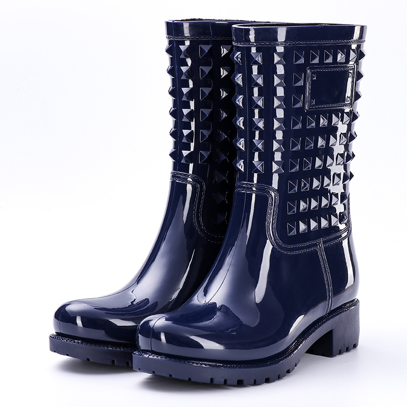 Title 4, High Tube Rivet Rain Boots Adult Non-slip