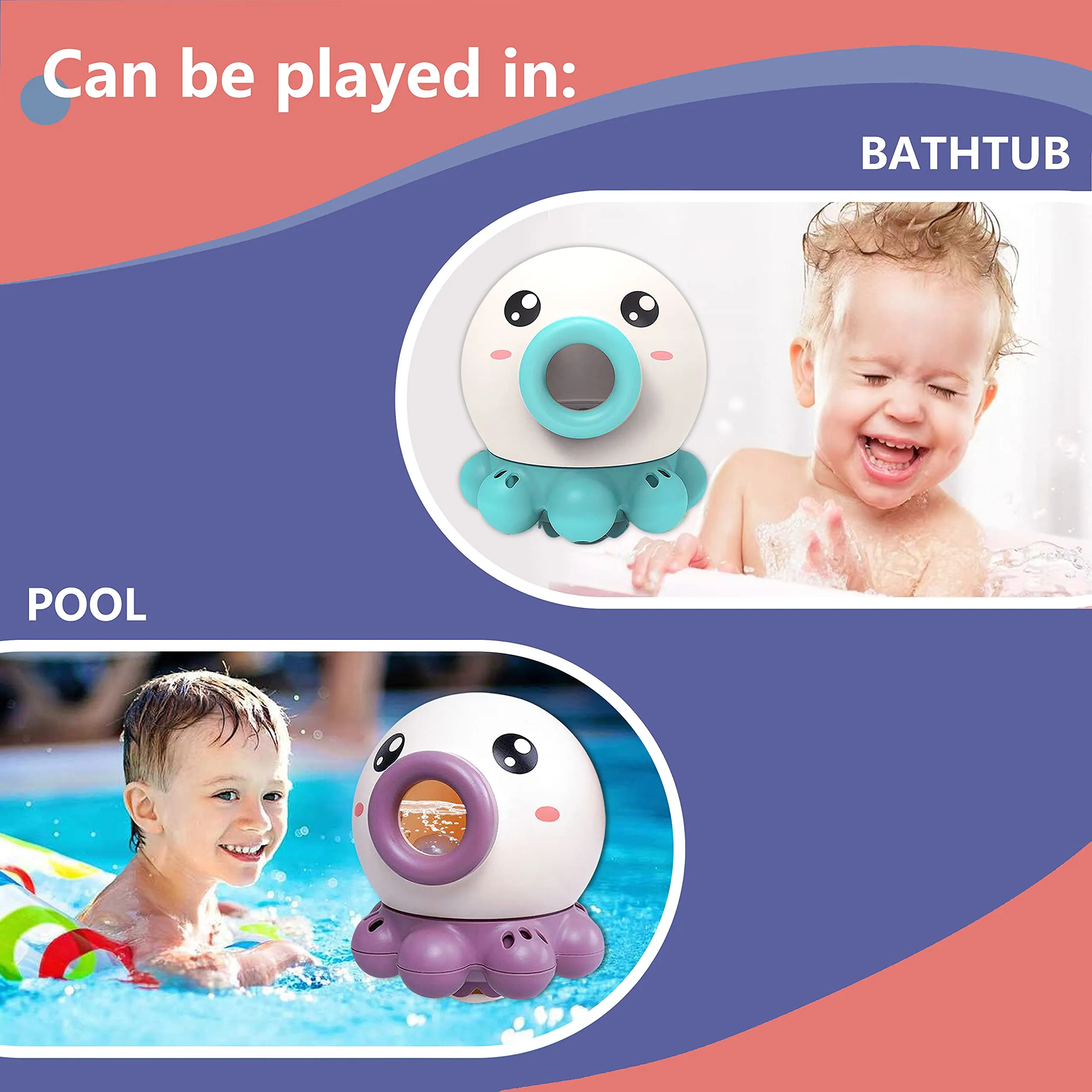Octopus Fountain Bath Toy Water Jet Rotating Shower Bathroom Toy Summer Water Toys Sprinkler Beach Toys Kids Water Toys – image 5