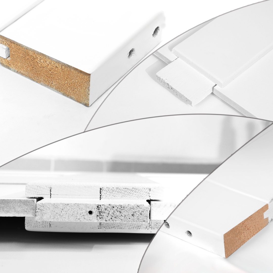 CRAZY ELF 28 X 84 Five Panel Real Primed Door Slab, DIY Panel Door, Modern Interior Barn Door, Moisture-proof, Anti-deformation, Pre-Drilled Ready To Assemble, Suitable For Pre-hung And Barn Door