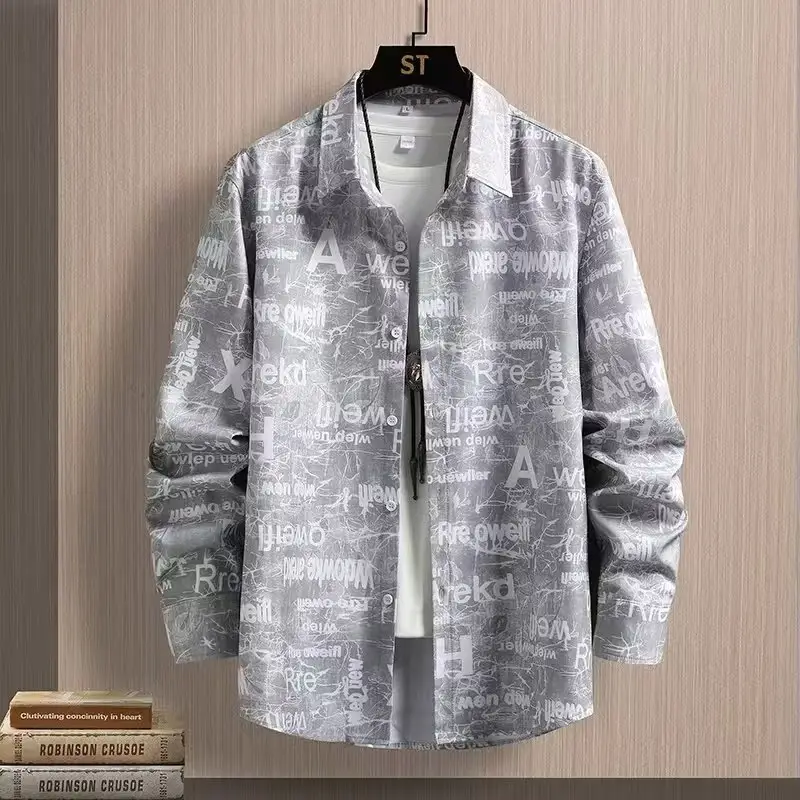Spring and Autumn Men's Long Sleeve Shirt