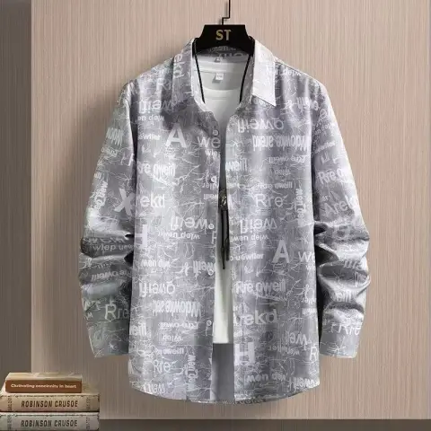 Spring and Autumn Men's Long Sleeve Shirt