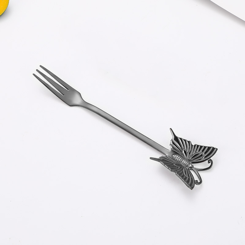 Title 2, Stainless Steel Spoon Fork Gift Cute Cartoon Bu...