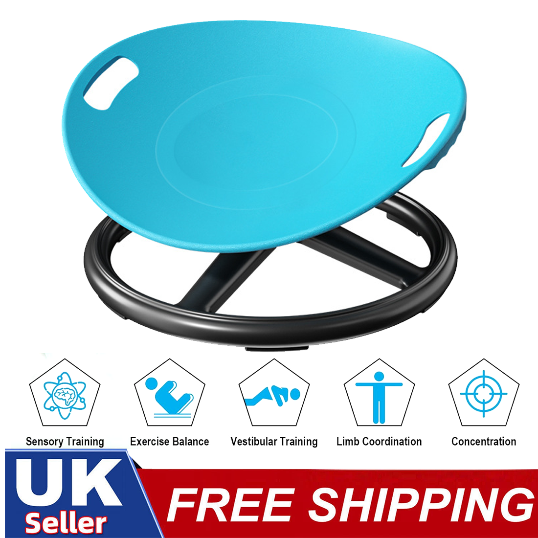 NEW AUTISM SENSORY CHAIR KIDS CHILD SPINNING BALANCE Developmental Spin Toy UK STOCK