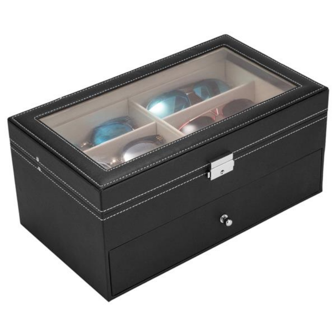 Leather sunglasses organizer product detail image