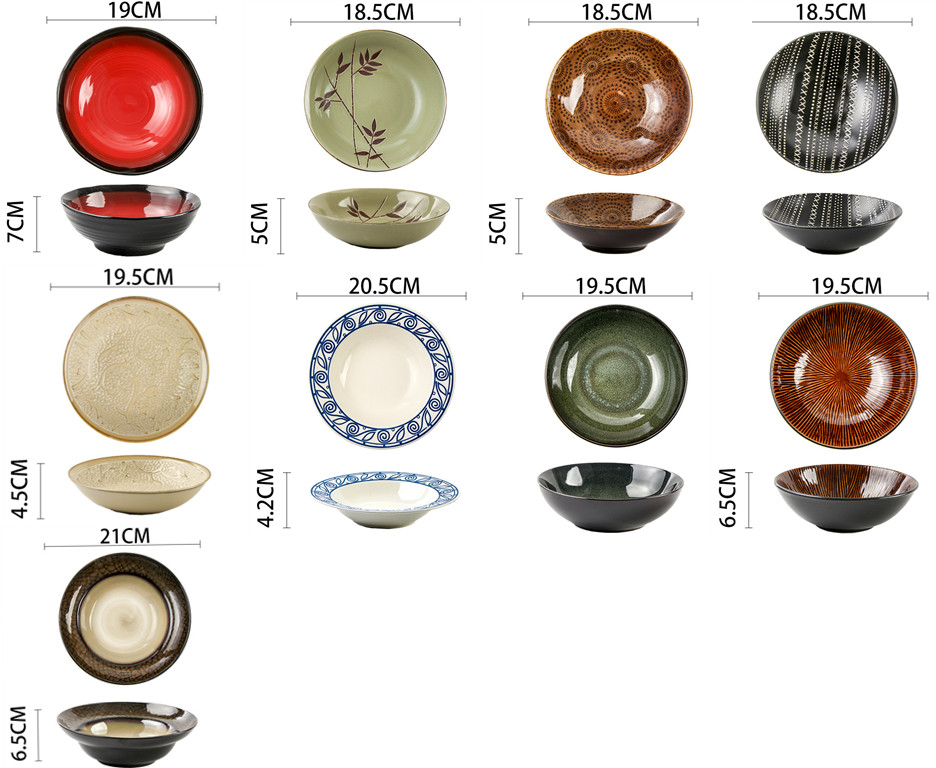 Creative Ceramic Dish Dish Home Deep Dish Straw Hat Bowl Hotel Tableware — view 4