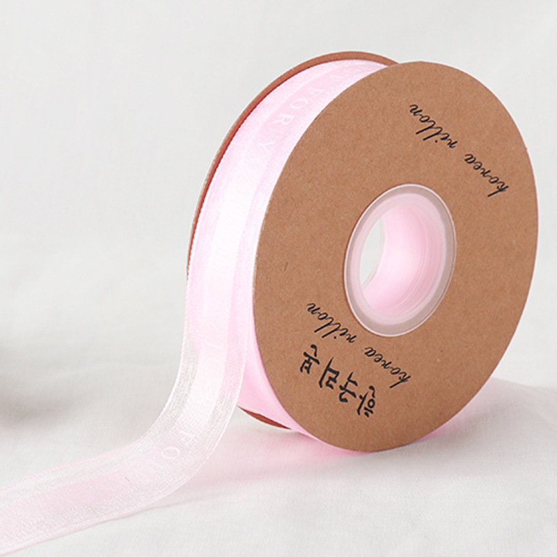 Flower Bouquet Ribbon Printed English Letter Ribbon