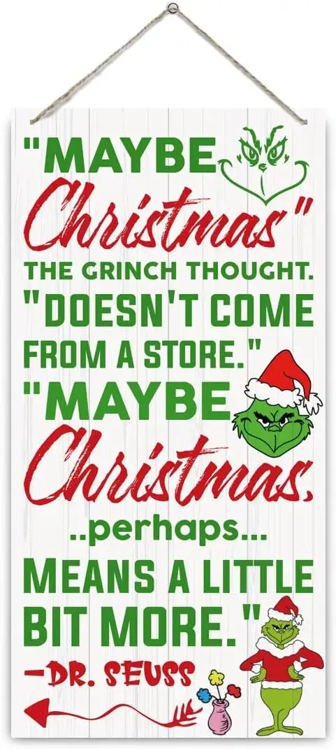 Christmas Decor Sign, Rustic Wooden Hanging Wall