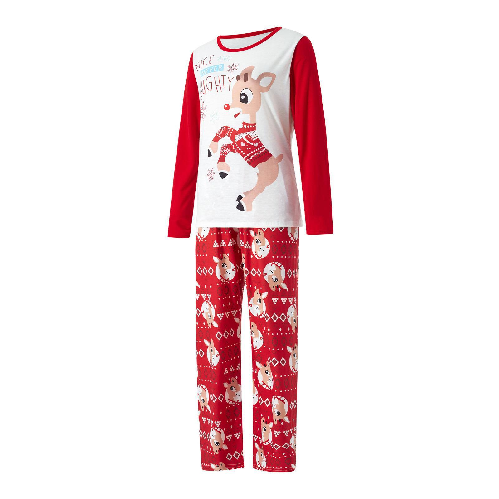 Title 5, Printed Pajamas Christmas Parent-child Wear Rou...