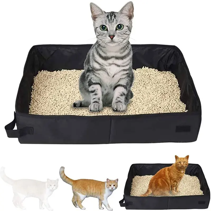 Portable Cat Litter Box Foldable to Carry